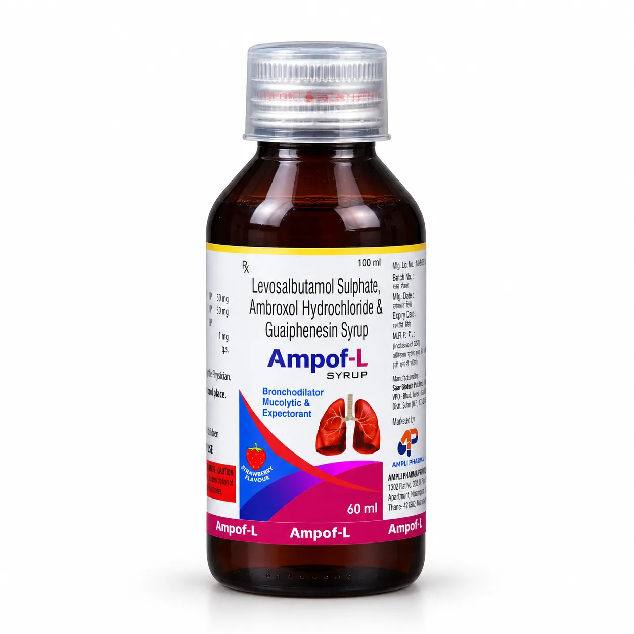 Ampof-L Syrup pharmaceutical product pack by Ampli Pharma
