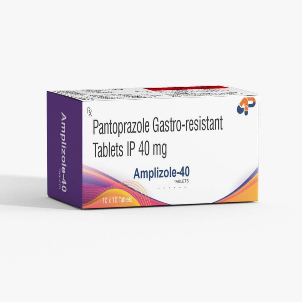 Amplizole-40 Tablets pharmaceutical product pack by Ampli Pharma