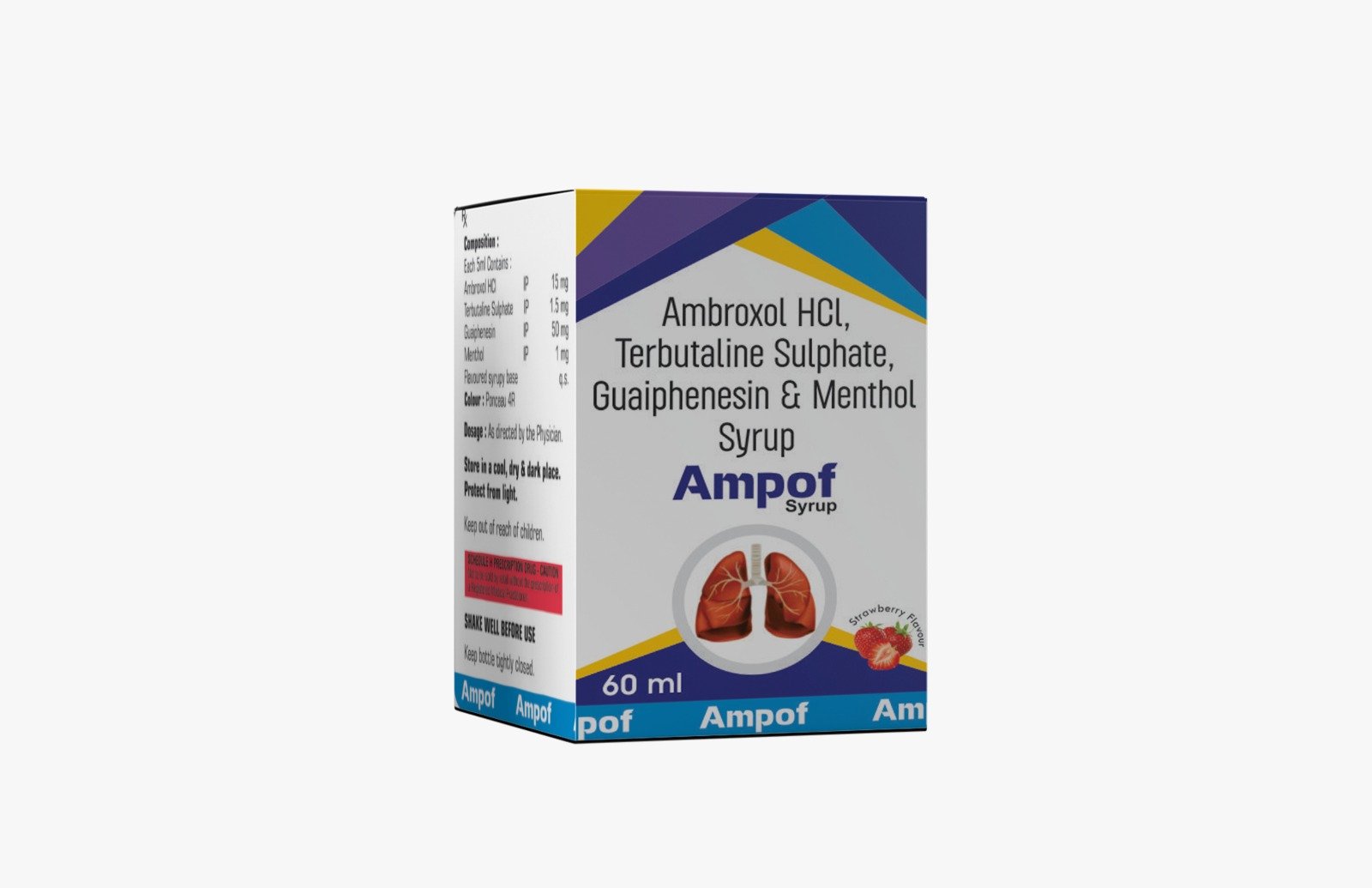 Ampof Syrup pharmaceutical product pack by Ampli Pharma