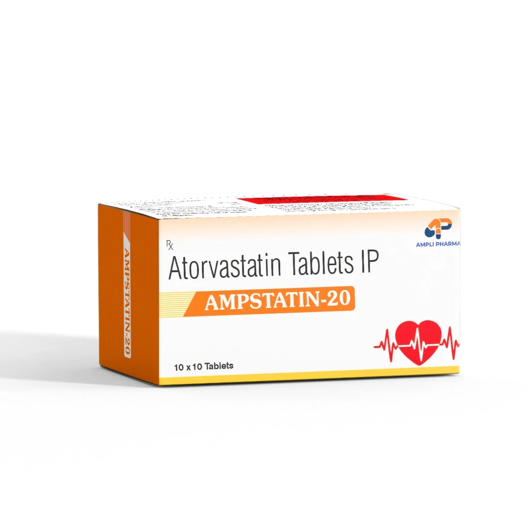 Ampstatin 20 Tablets pharmaceutical product pack by Ampli Pharma