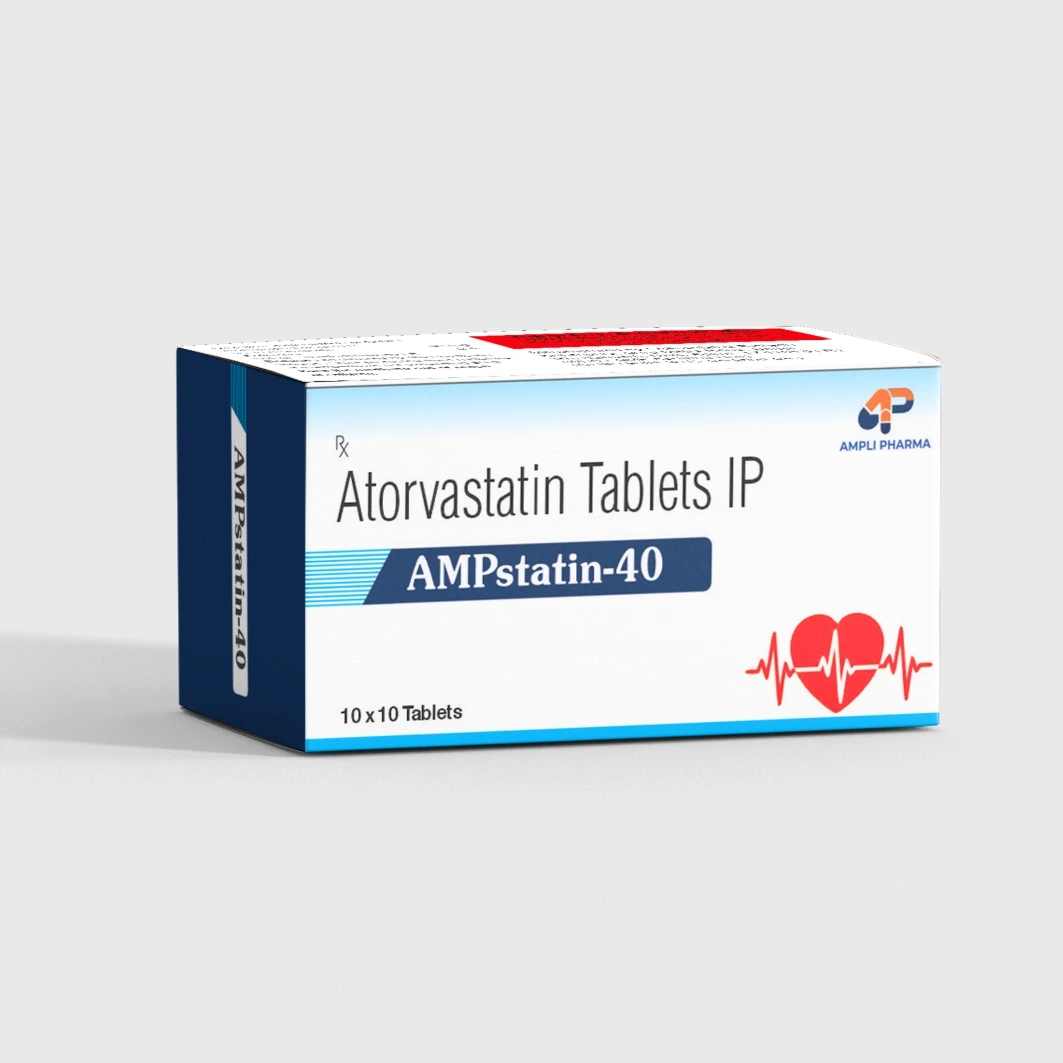 Ampstatin 40 Tablets pharmaceutical product pack by Ampli Pharma
