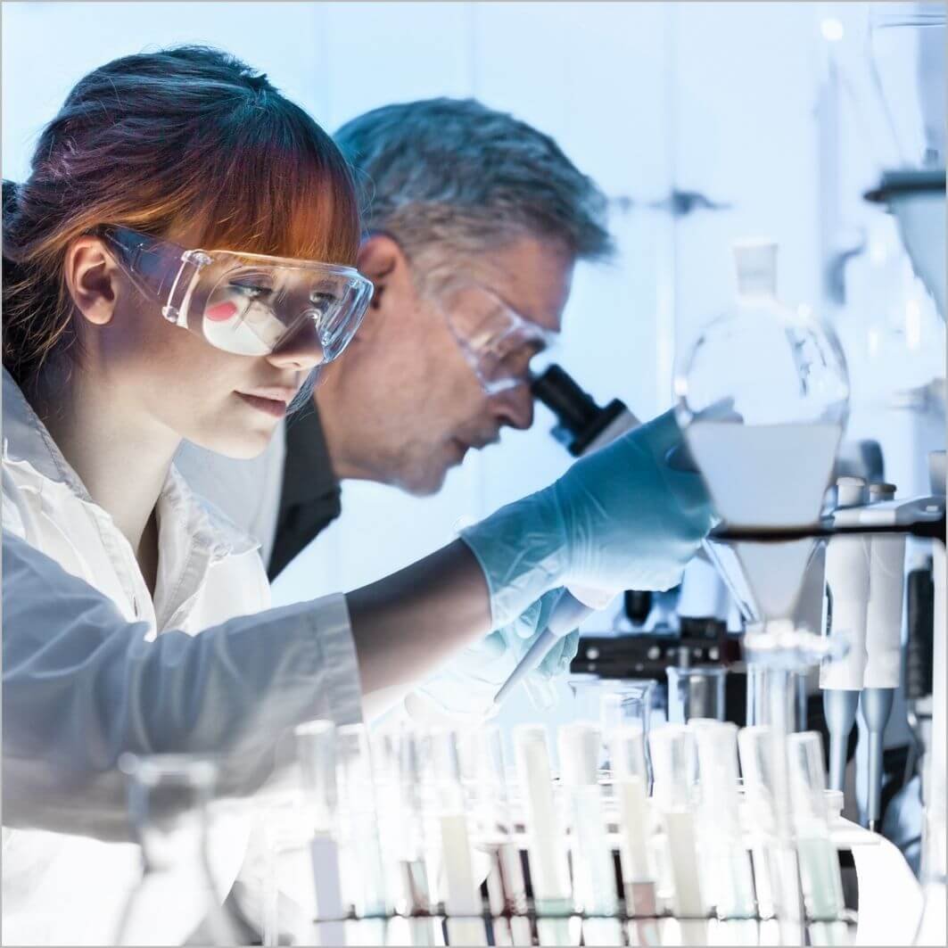 Ampli Pharma scientists conducting laboratory research and quality work